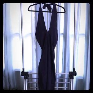 NWOT American Apparel Deep V Halter Dress